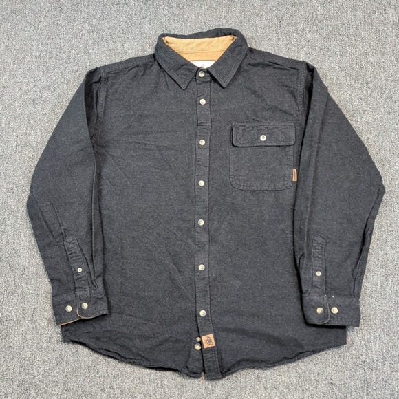 Legendary Whitetails Buck Camp L Black Cotton Flannel Workwear Gorpcore Shirt — photo 2